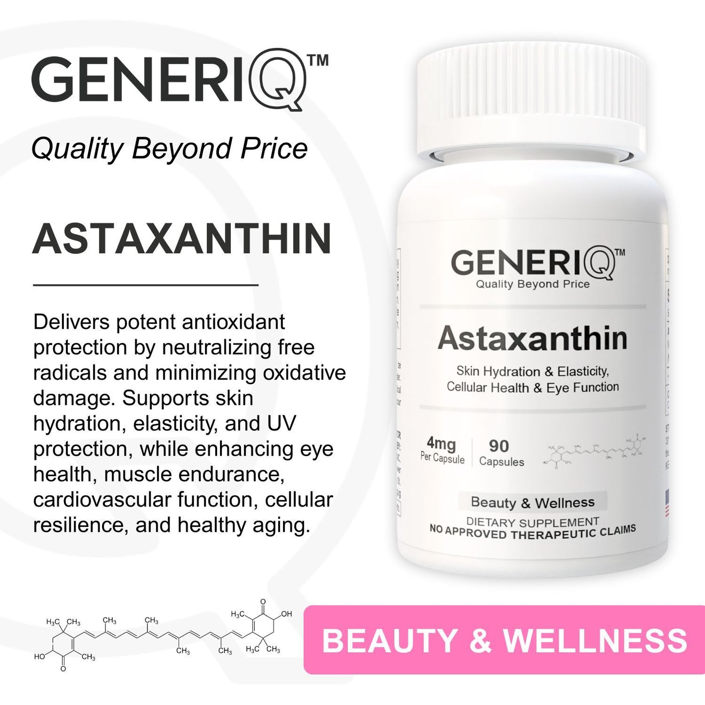 GENERIQ™ Astaxanthin, 4mg