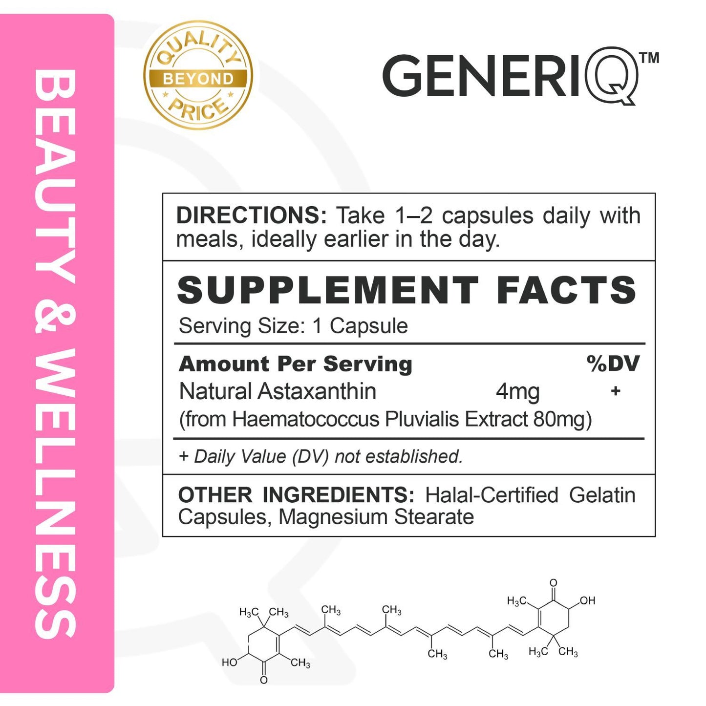 GENERIQ™ Astaxanthin, 4mg