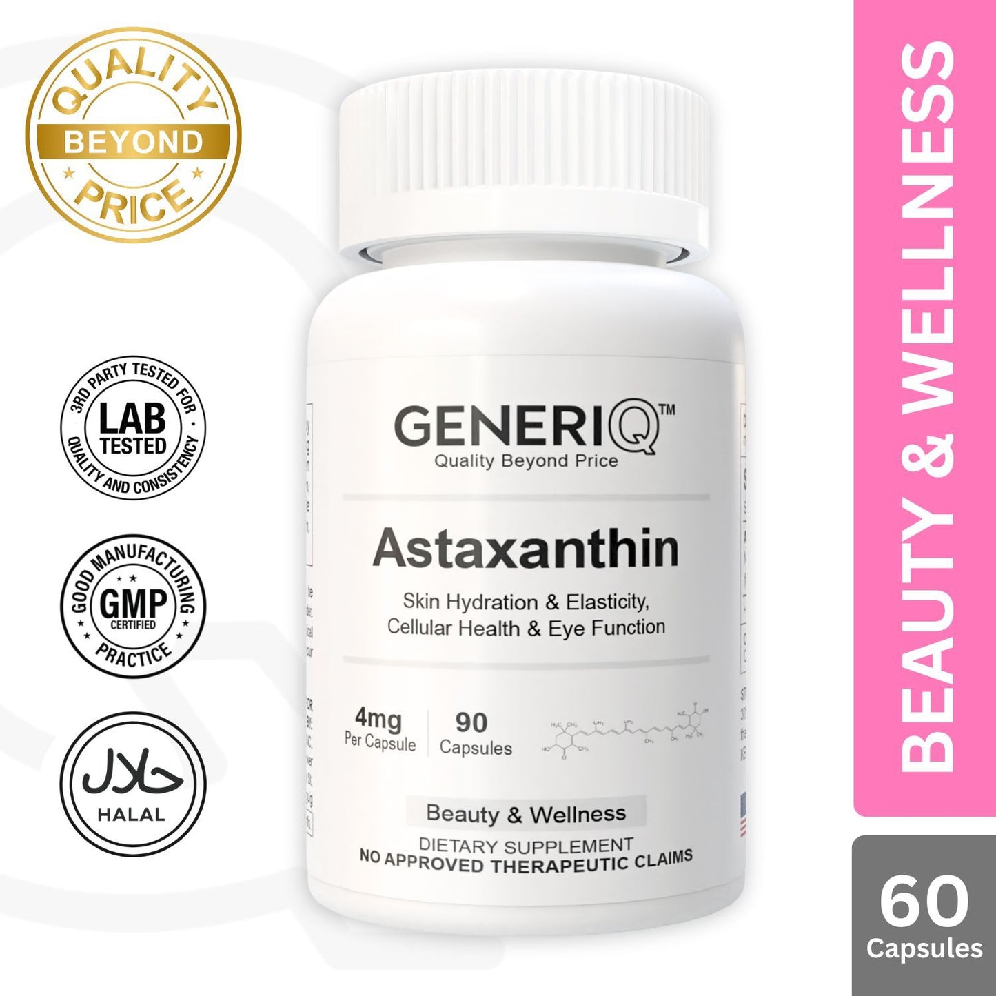 GENERIQ™ Astaxanthin, 4mg