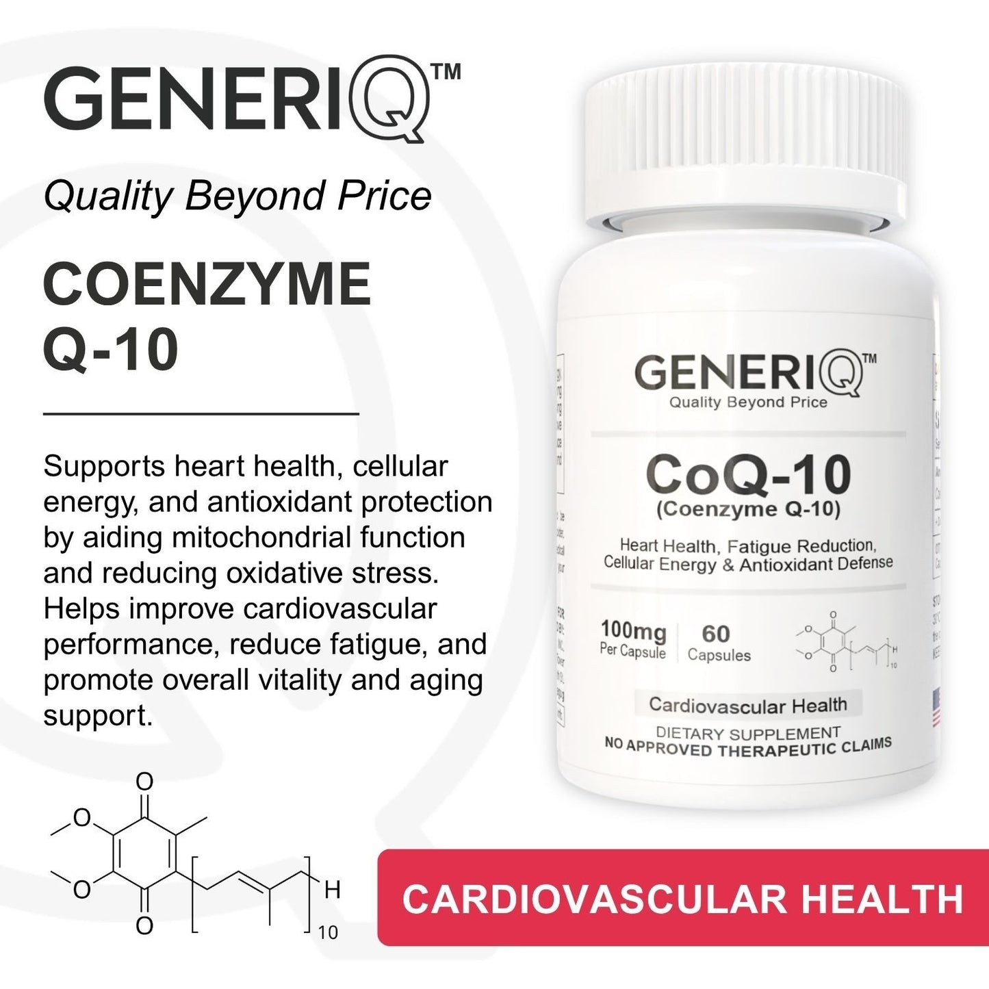 GENERIQ™ CoQ-10 (Coenzyme Q-10), 100mg