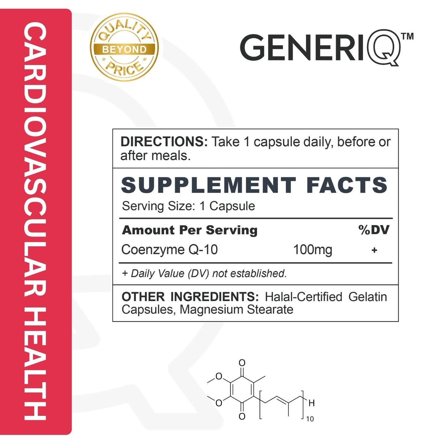 GENERIQ™ CoQ-10 (Coenzyme Q-10), 100mg