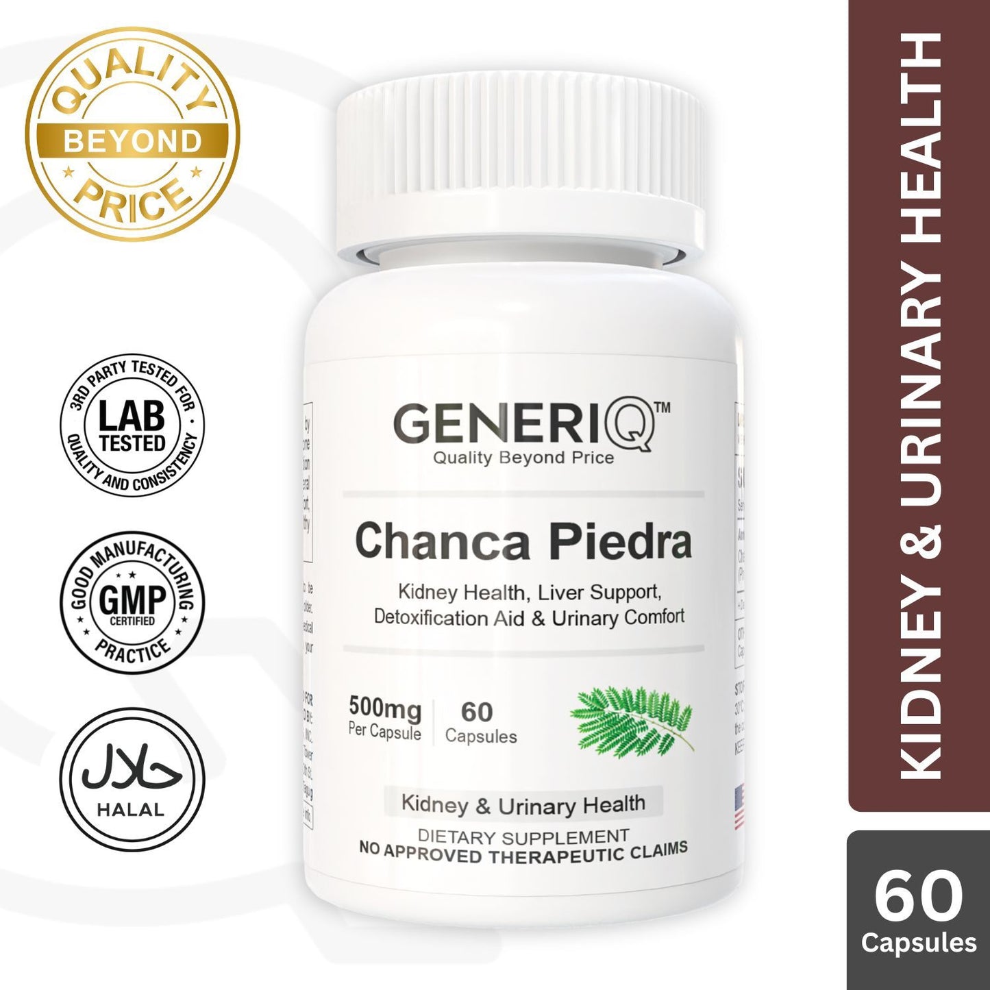 GENERIQ™ Chanca Piedra, 500mg