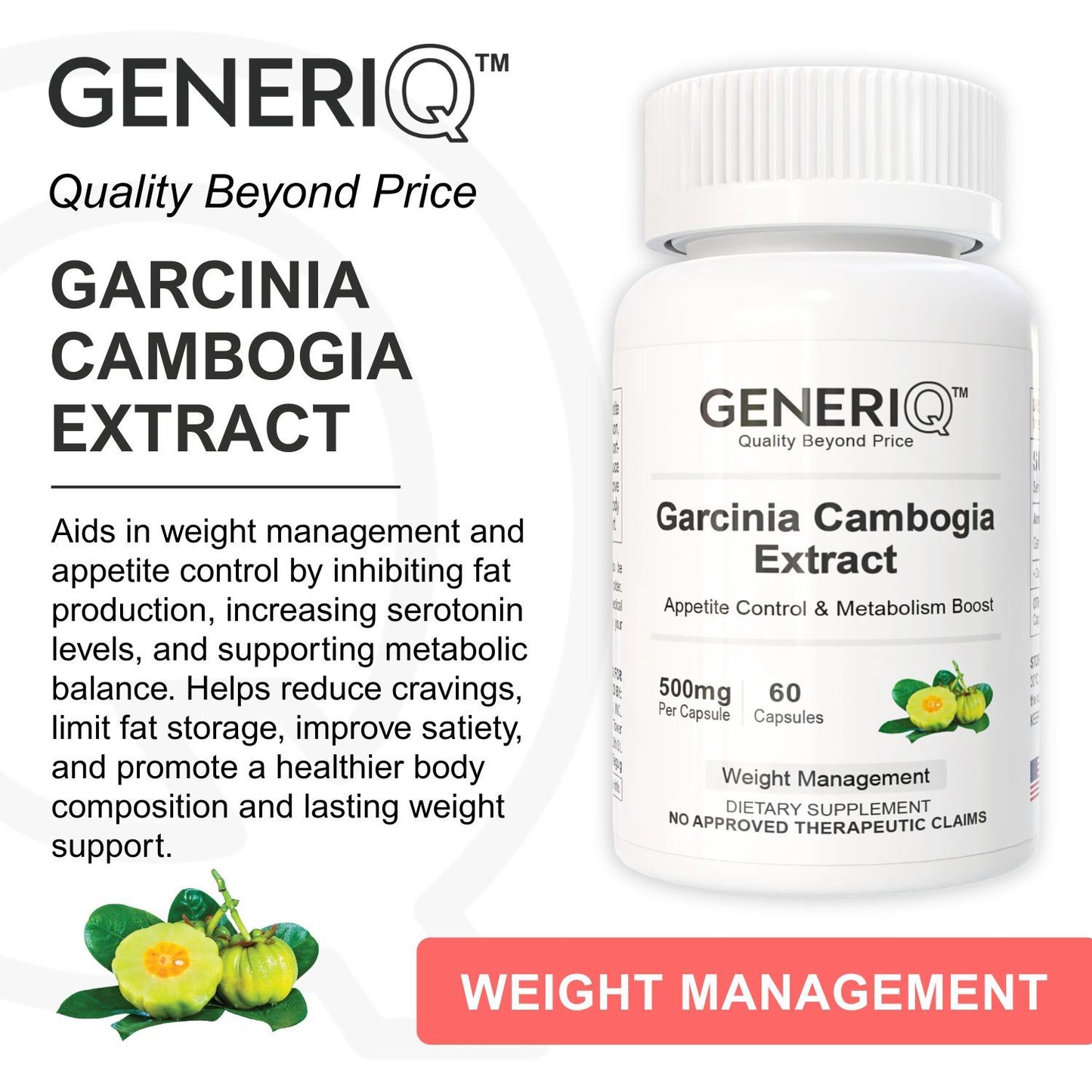 GENERIQ™ Garcinia Cambogia Extract, 500mg