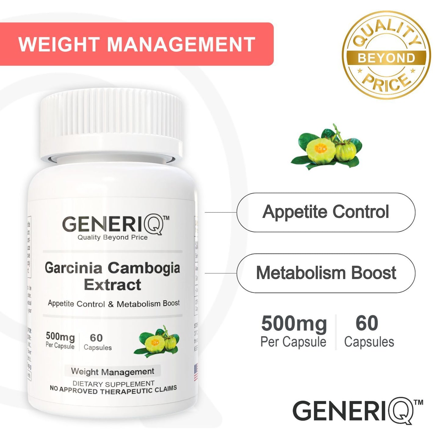 GENERIQ™ Garcinia Cambogia Extract, 500mg