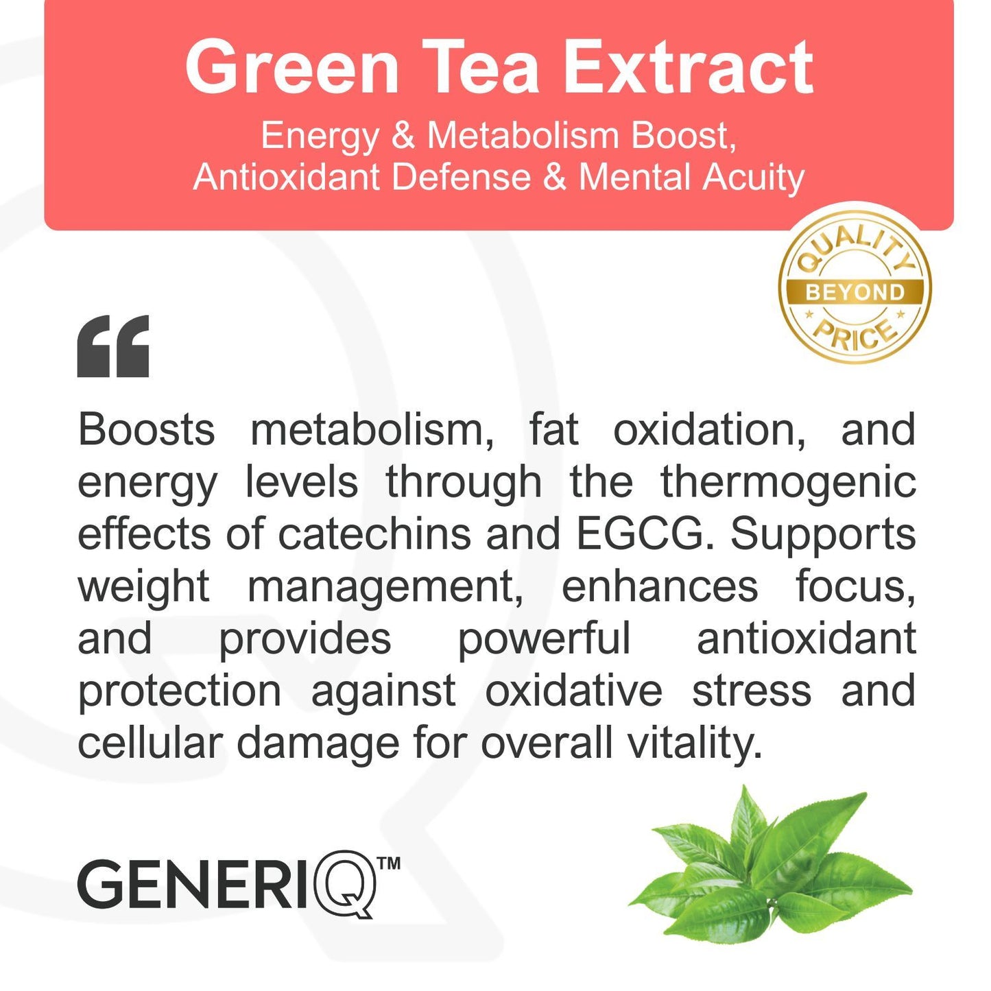 GENERIQ™ Green Tea Extract, 500mg
