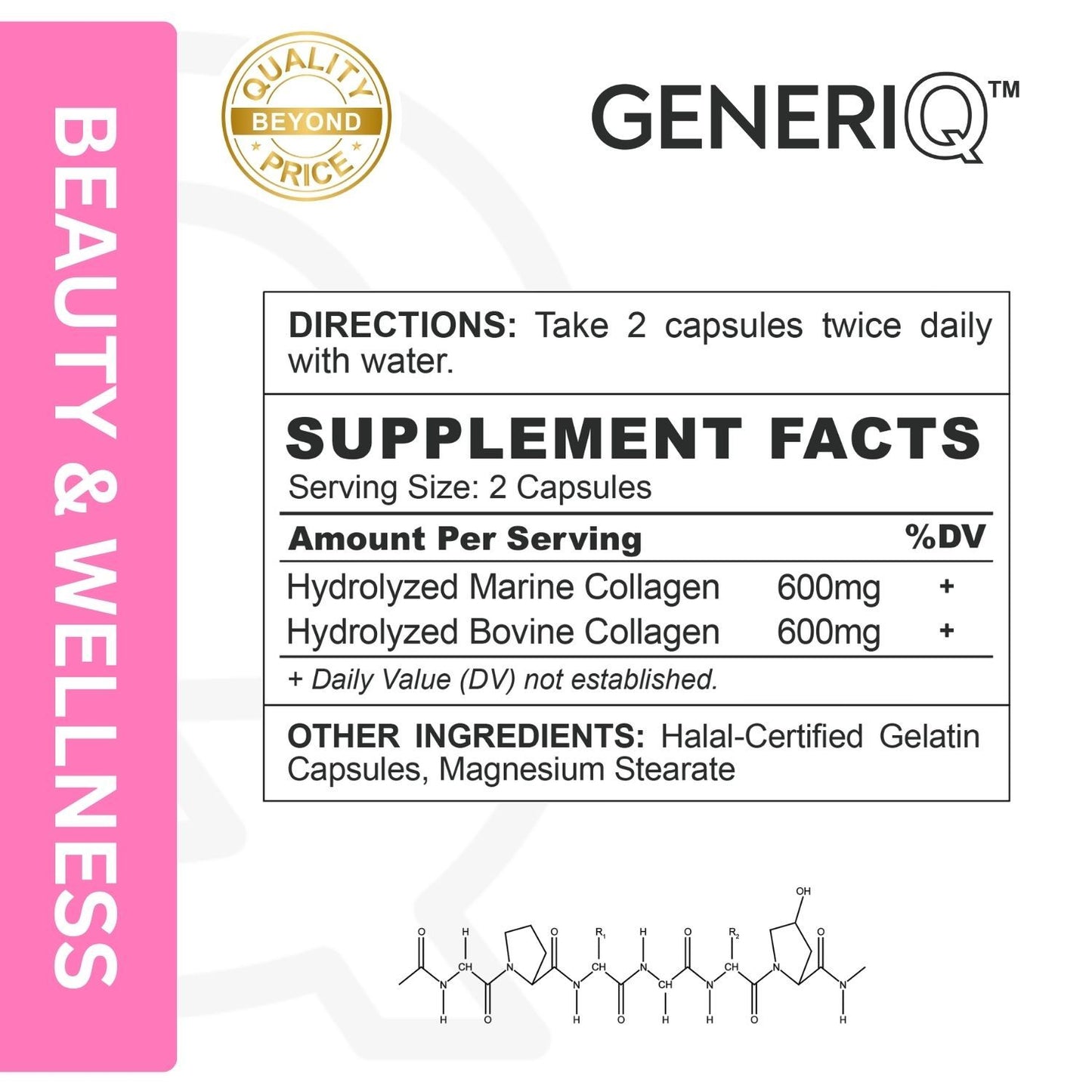 GENERIQ™ Hydrolyzed Dual Collagen, 1200mg