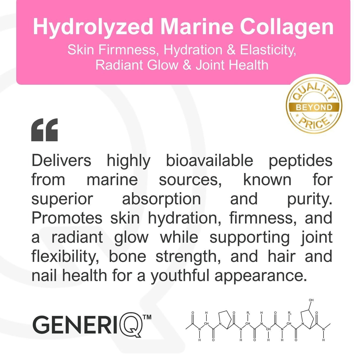 GENERIQ™ Hydrolyzed Marine Collagen, 1200mg