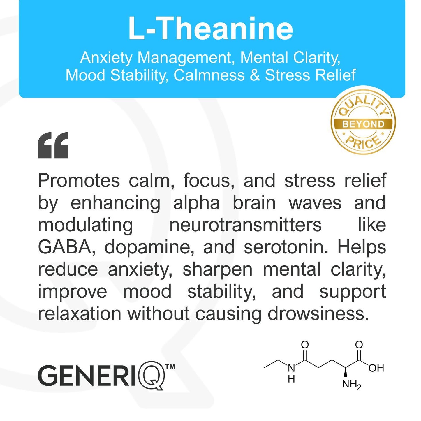 GENERIQ™ L-Theanine, 200mg