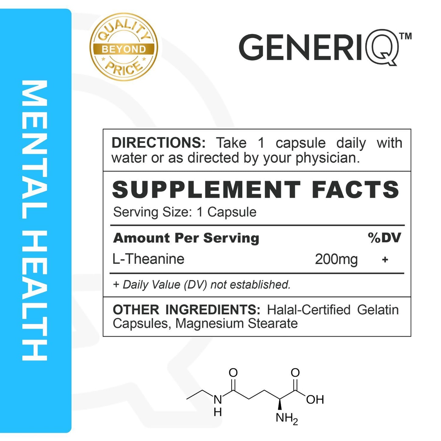 GENERIQ™ L-Theanine, 200mg