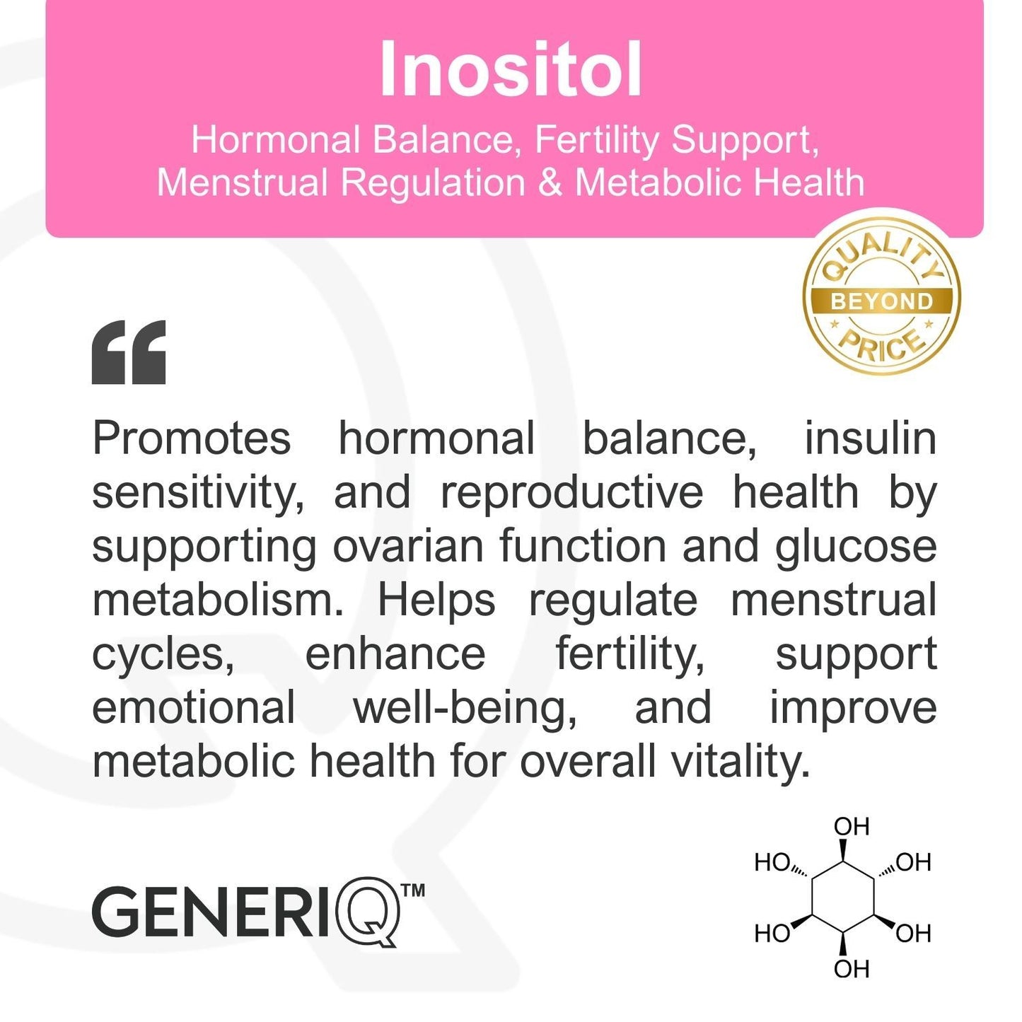 GENERIQ™ Inositol, 1000mg