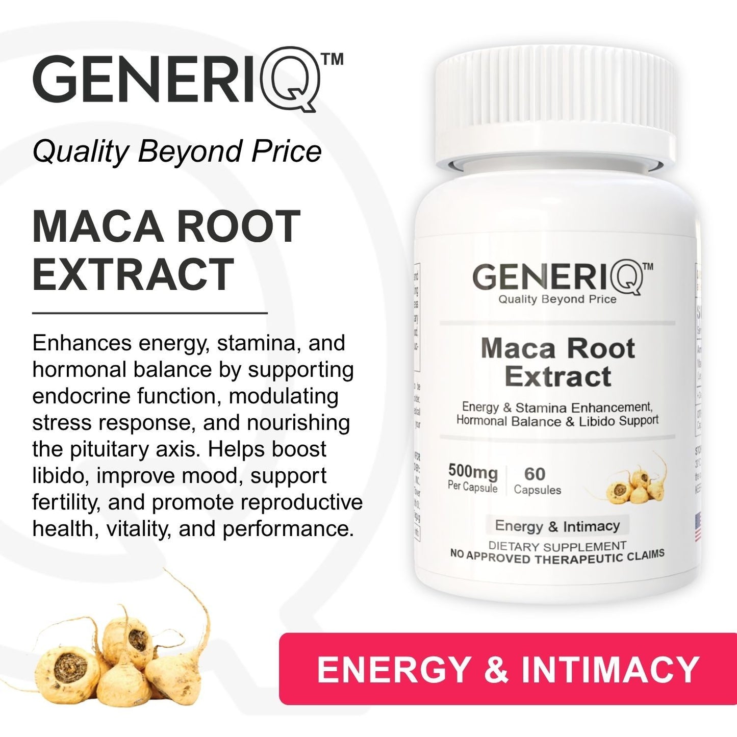 GENERIQ™ Maca Root Extract, 500mg