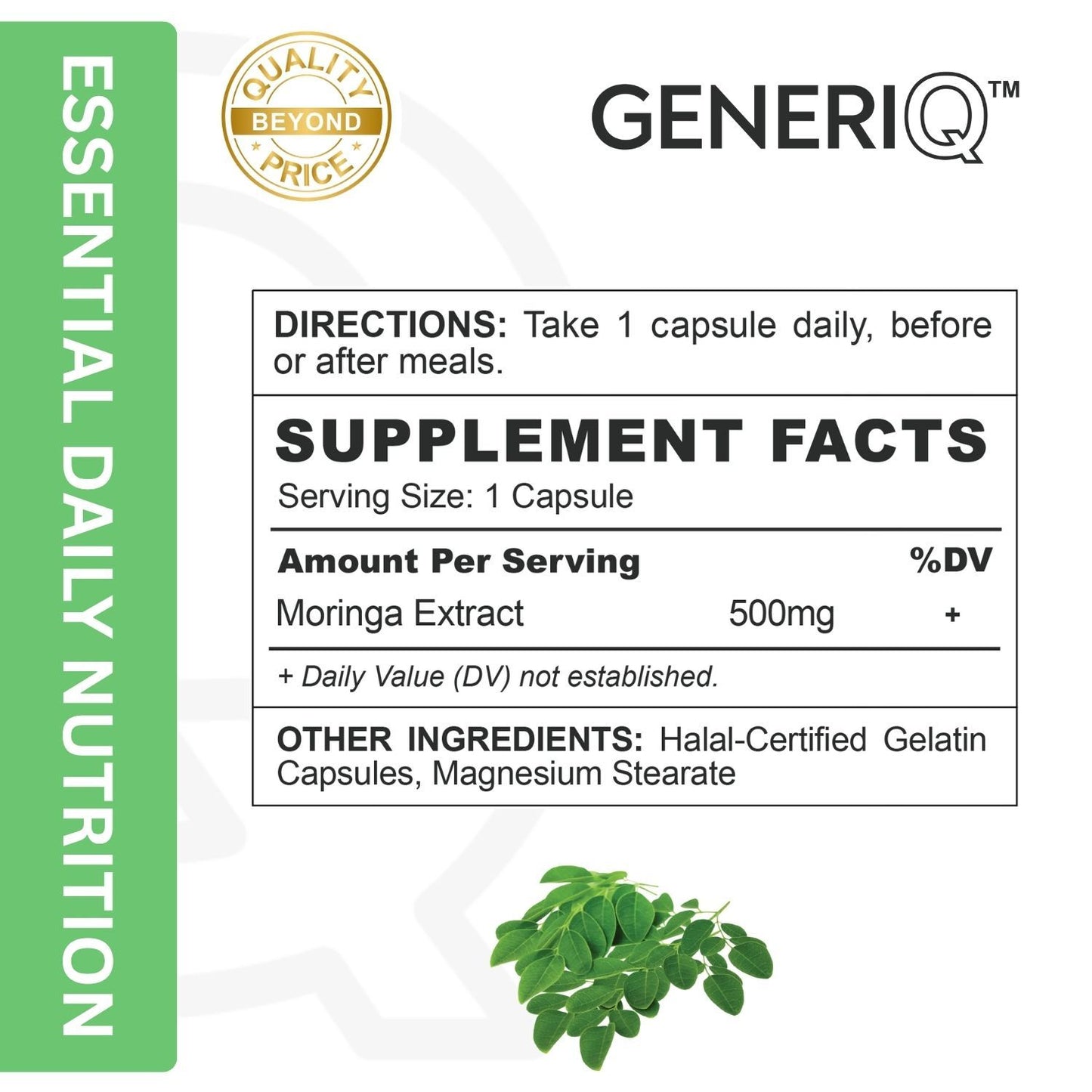 GENERIQ™ Moringa Extract, 500mg