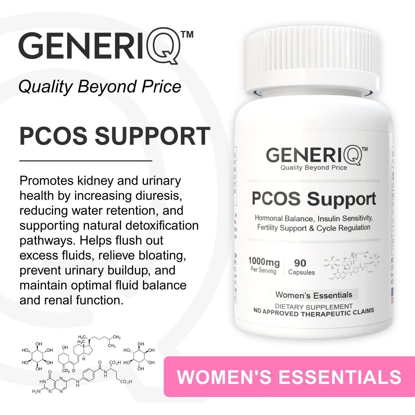 GENERIQ™ PCOS Support, 1000mg