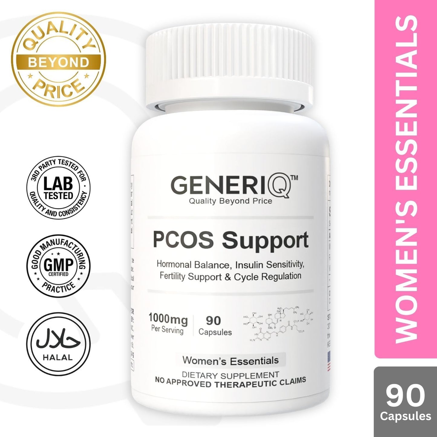 GENERIQ™ PCOS Support, 1000mg