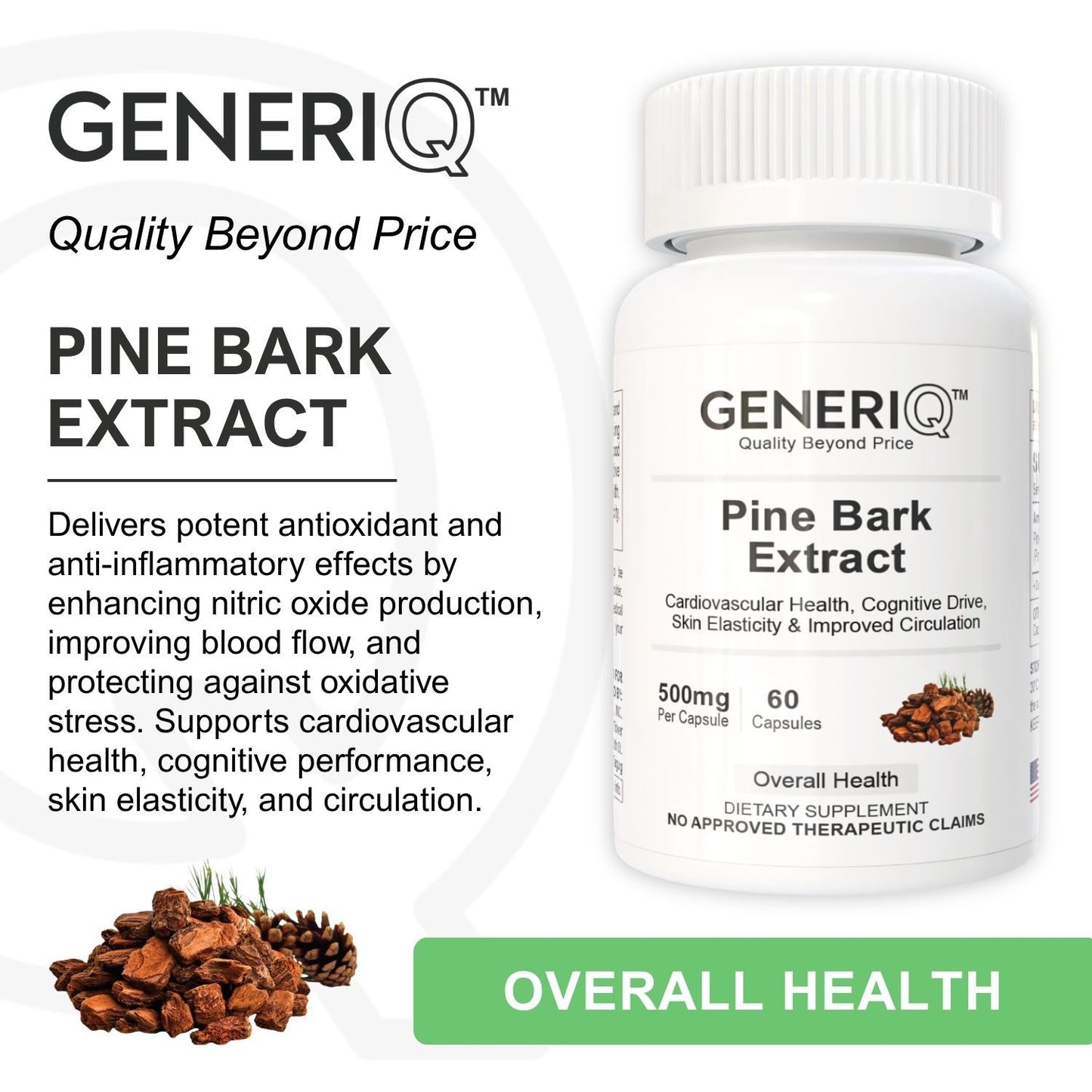 GENERIQ™ Pine Bark Extract, 500mg