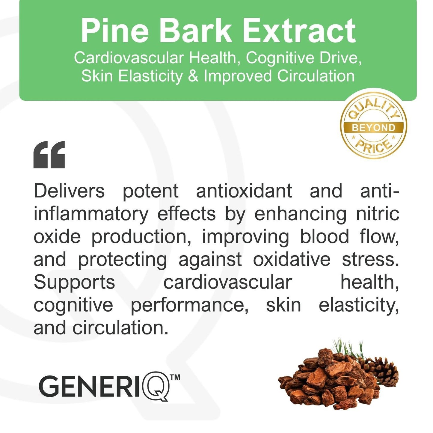 GENERIQ™ Pine Bark Extract, 500mg