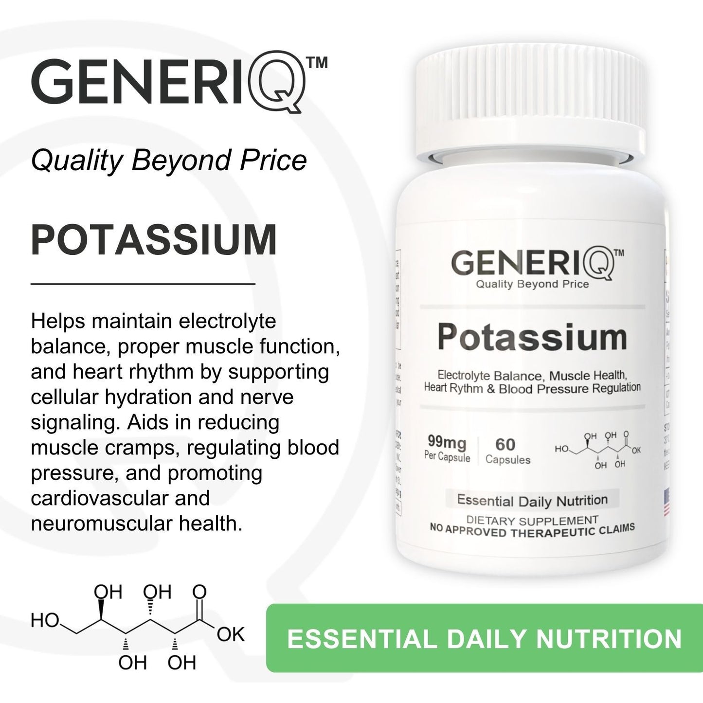 GENERIQ™ Potassium, 99mg
