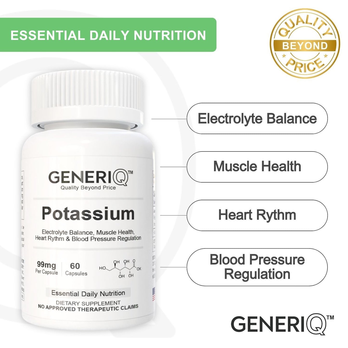GENERIQ™ Potassium, 99mg