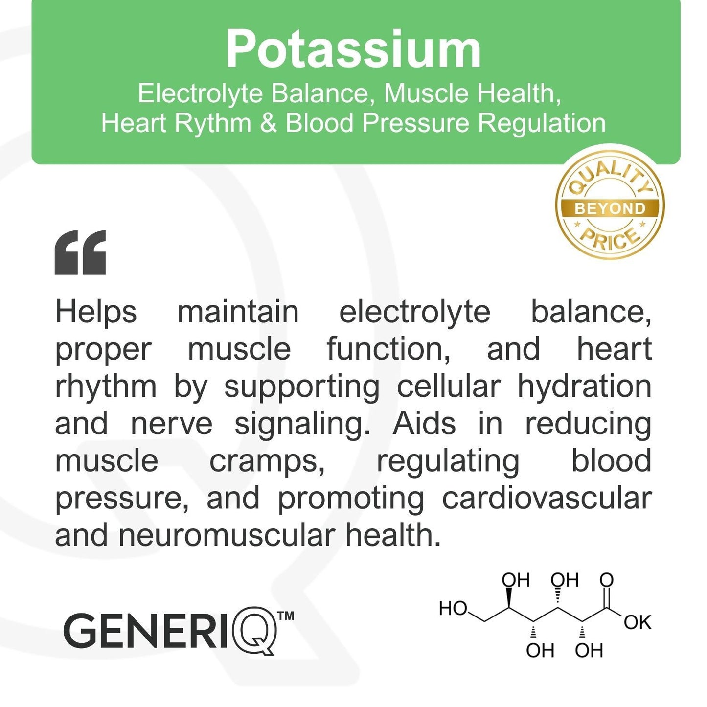 GENERIQ™ Potassium, 99mg