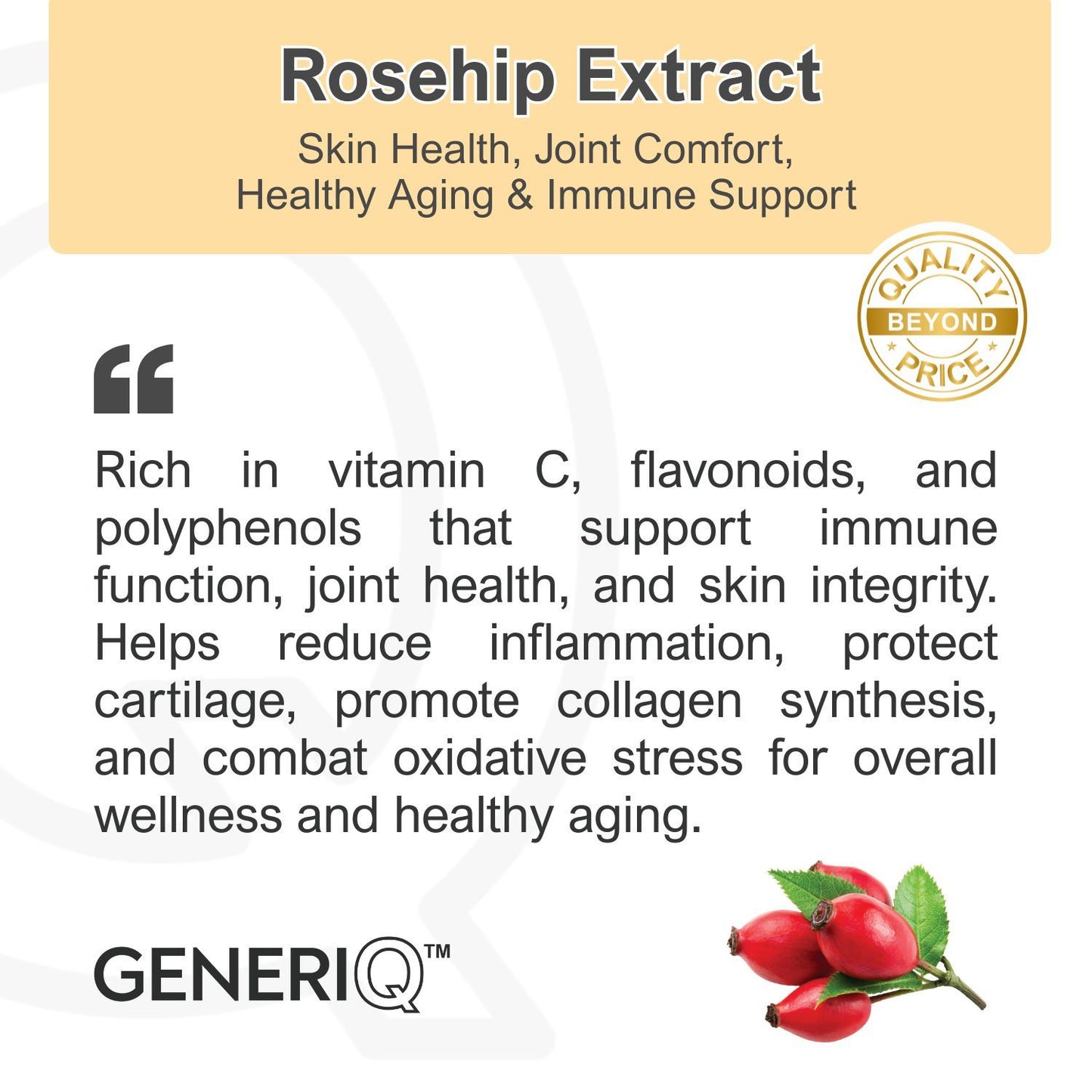 GENERIQ™ Rosehip Extract, 500mg