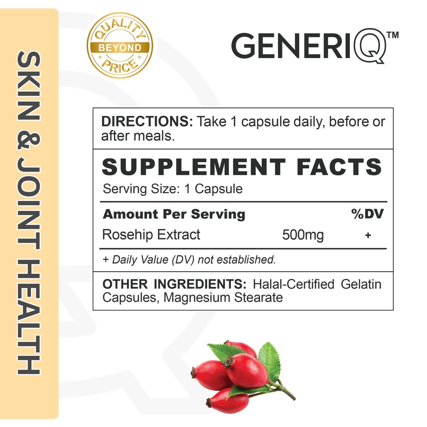 GENERIQ™ Rosehip Extract, 500mg