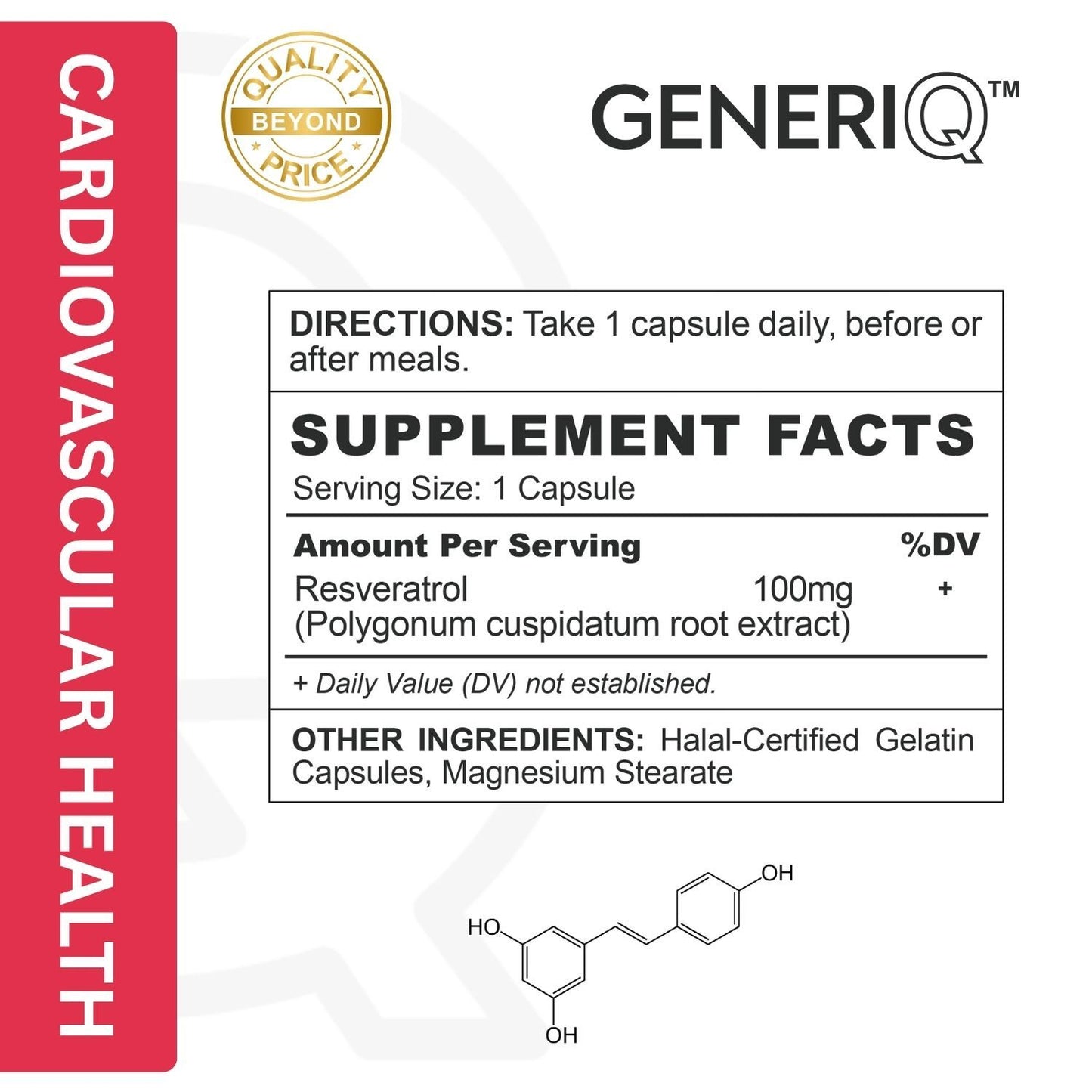 GENERIQ™ Resveratrol, 100mg