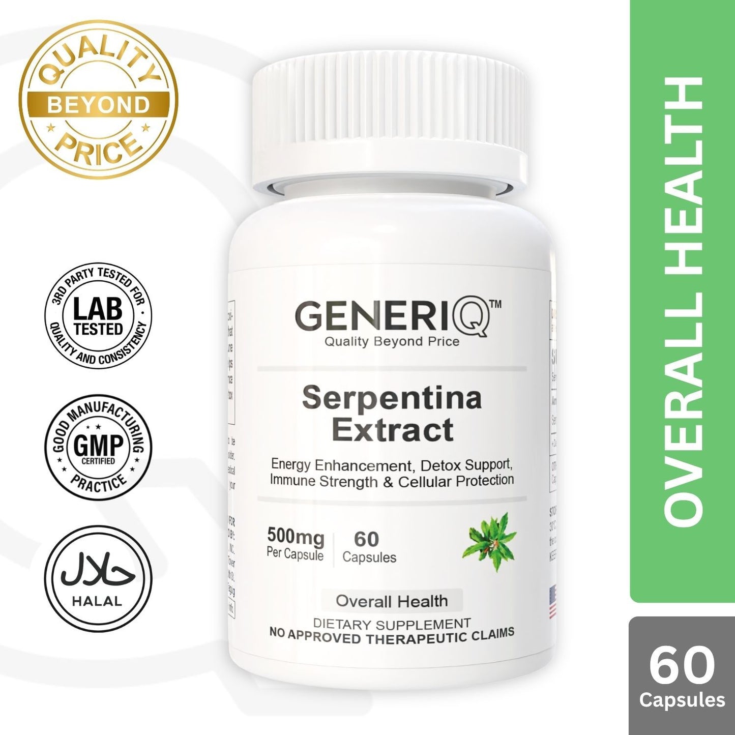 GENERIQ™ Serpentina Extract, 500mg