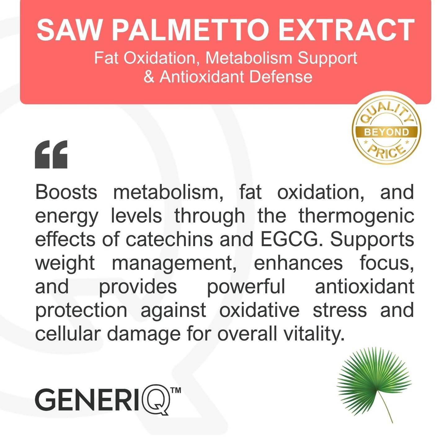 GENERIQ™ Saw Palmetto Extract, 500mg