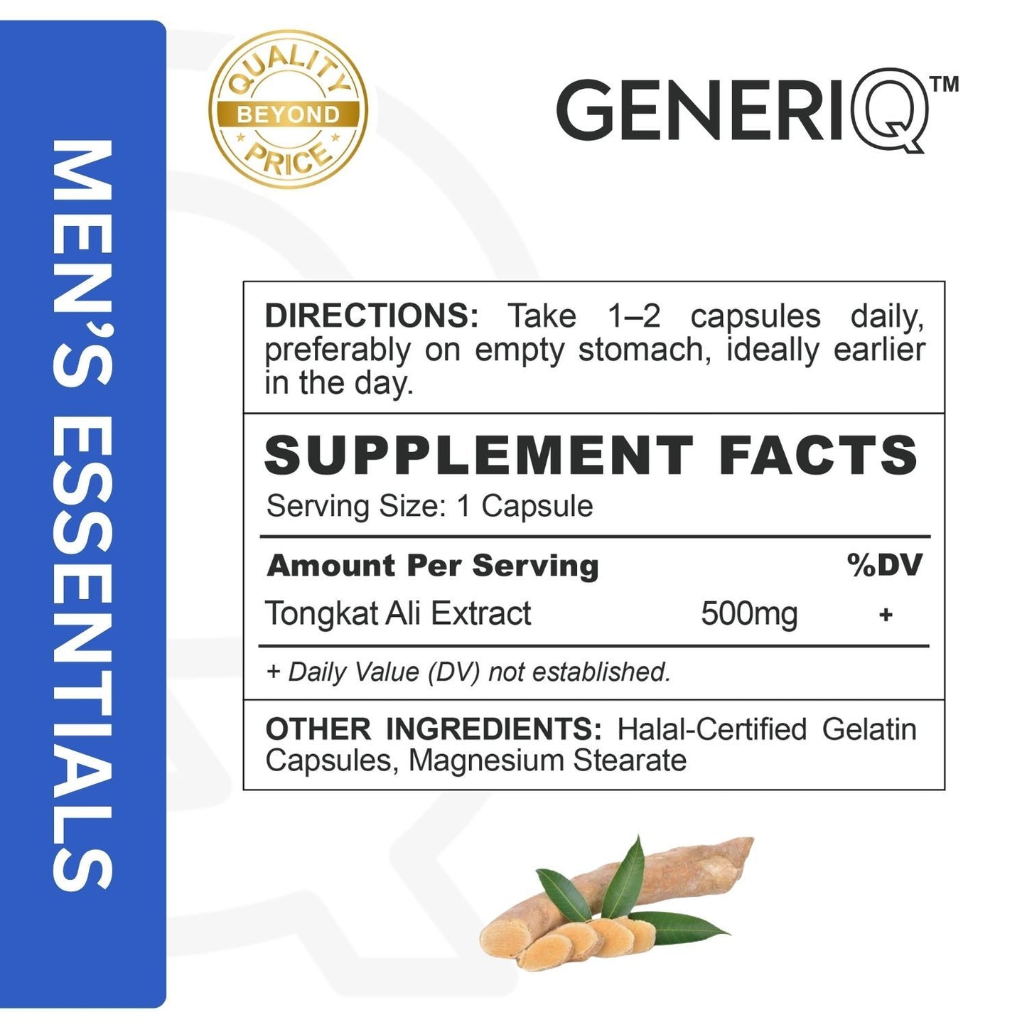 GENERIQ™ Tongkat Ali Extract, 500mg