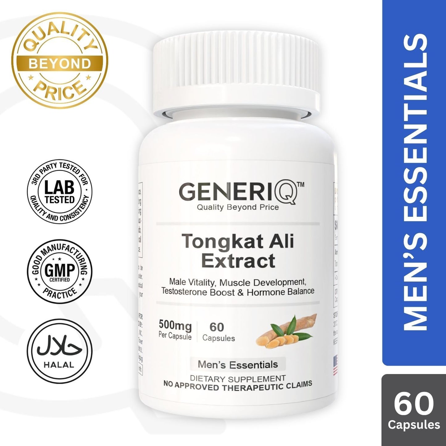 GENERIQ™ Tongkat Ali Extract, 500mg