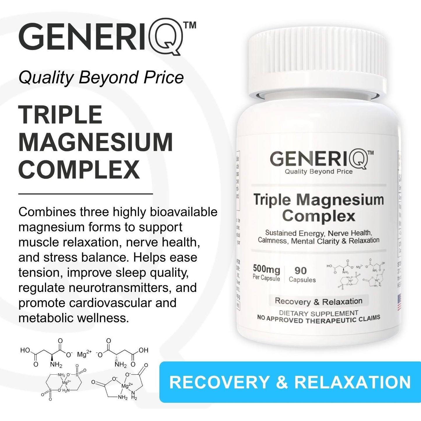 GENERIQ™ Triple Magnesium Complex, 1800mg