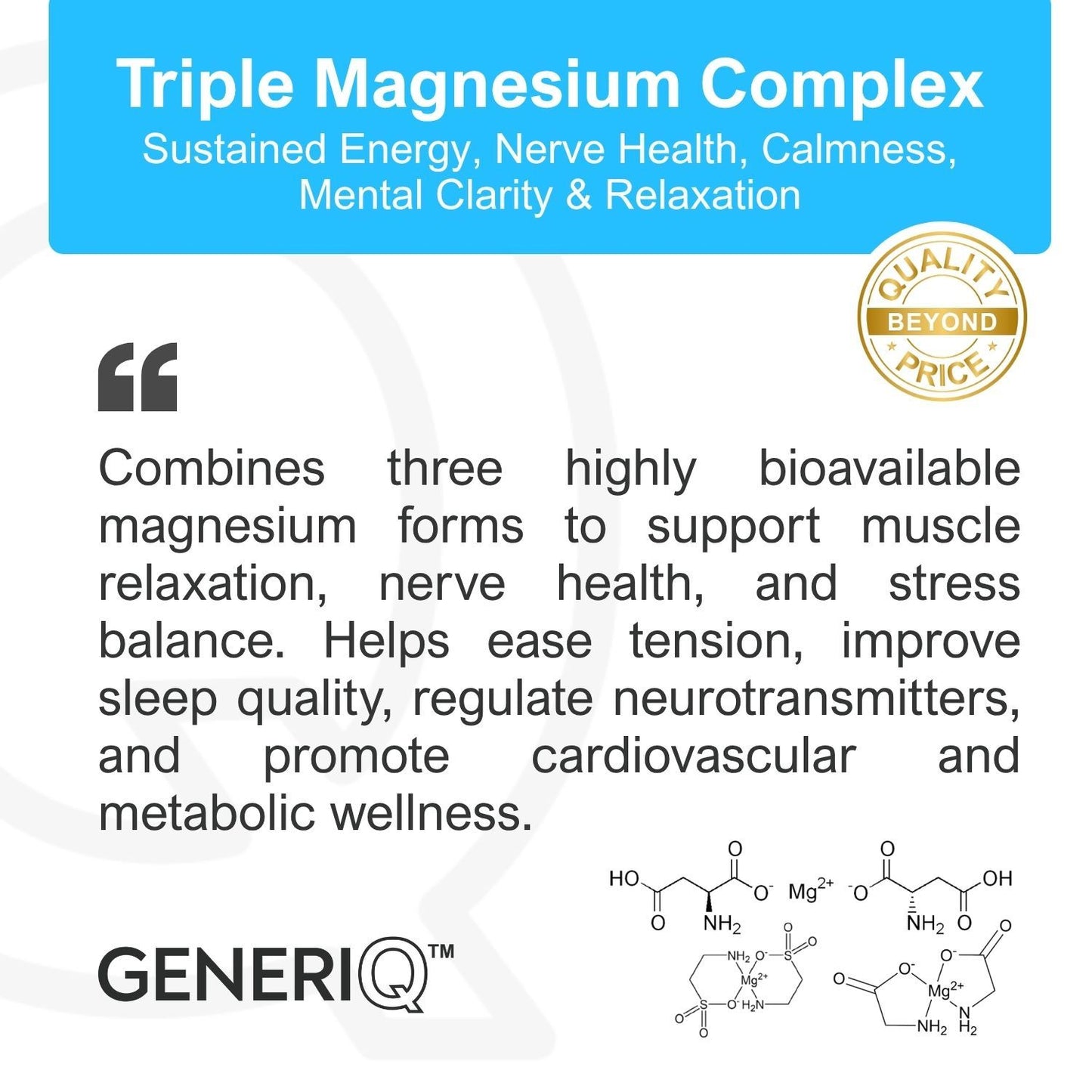 GENERIQ™ Triple Magnesium Complex, 1800mg