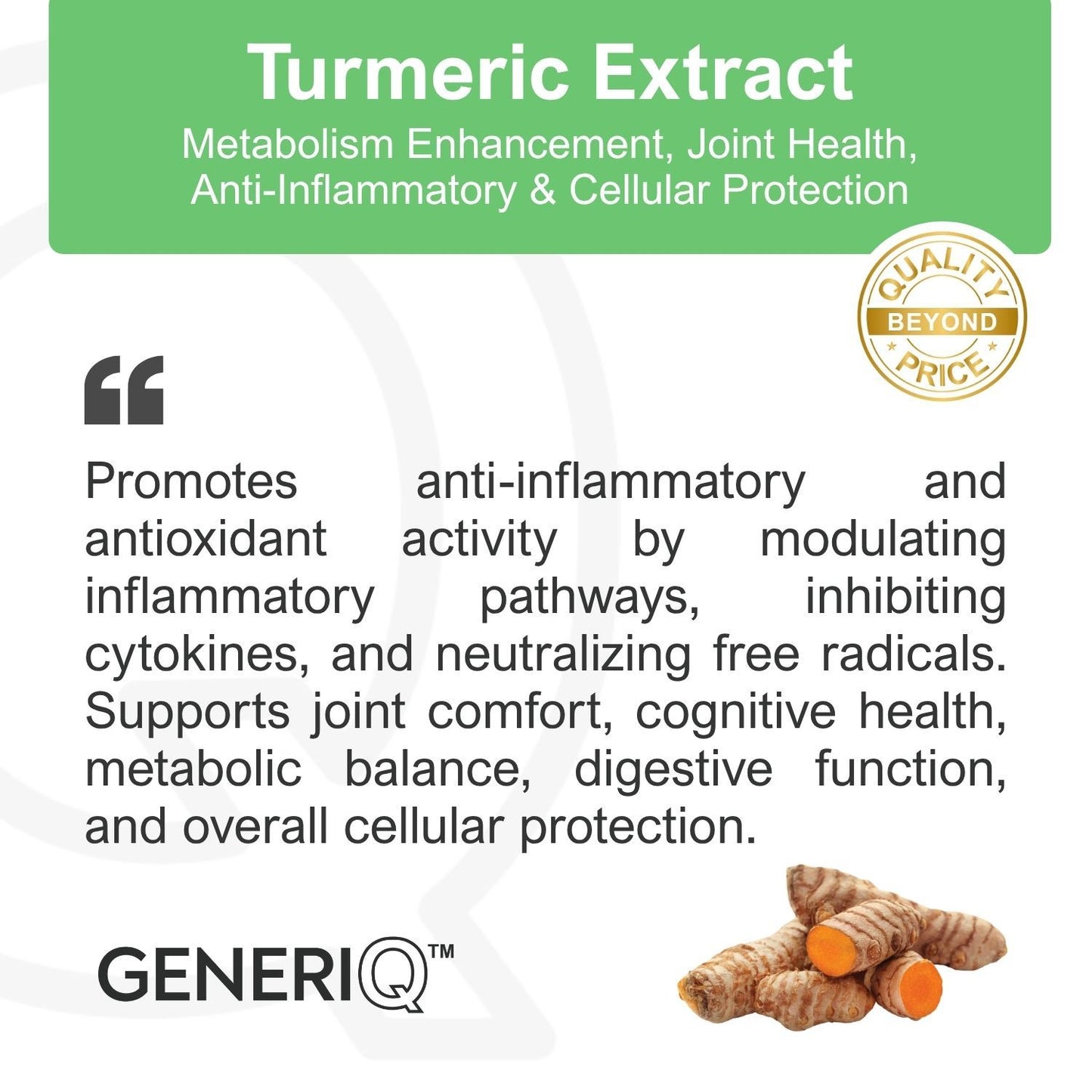 GENERIQ™ Turmeric Extract, 500mg