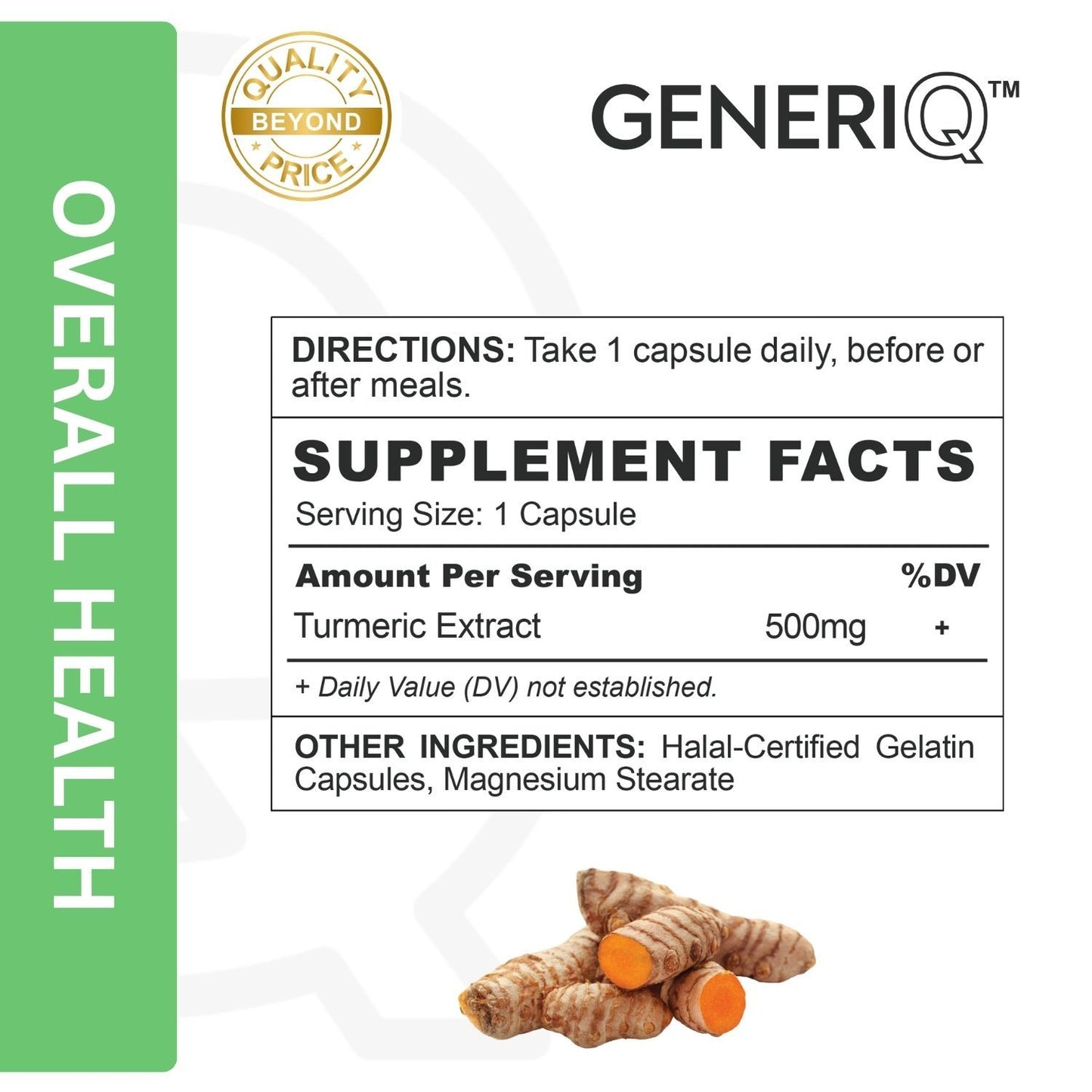 GENERIQ™ Turmeric Extract, 500mg