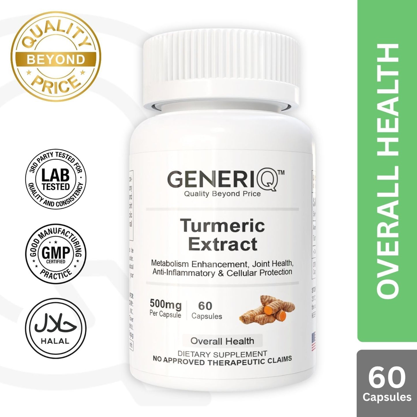 GENERIQ™ Turmeric Extract, 500mg