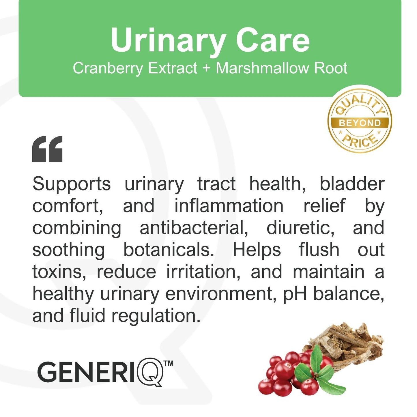 GENERIQ™ Urinary Care, 500mg