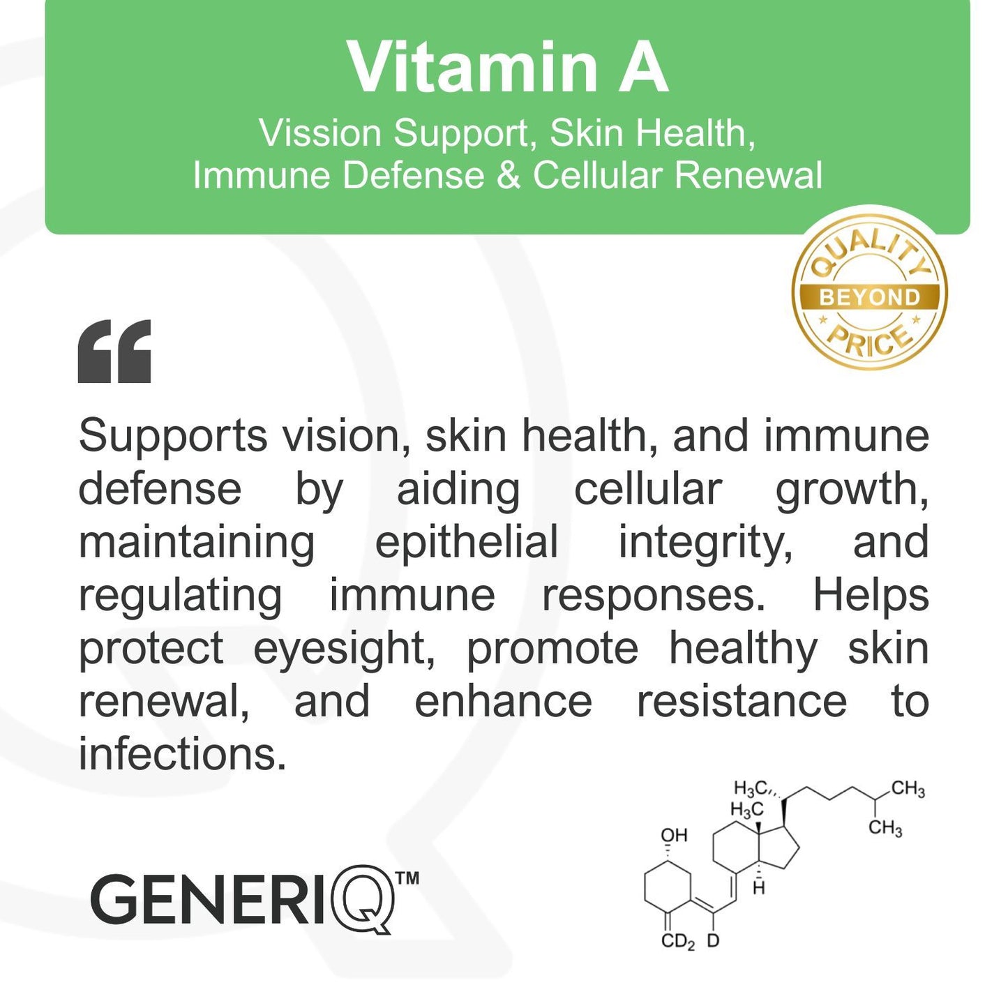 GENERIQ™ Vitamin A, 2000IU