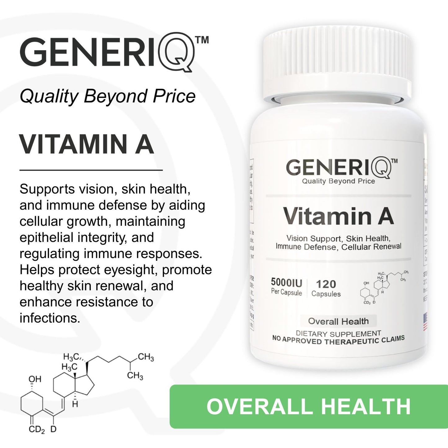 GENERIQ™ Vitamin A, 5000IU