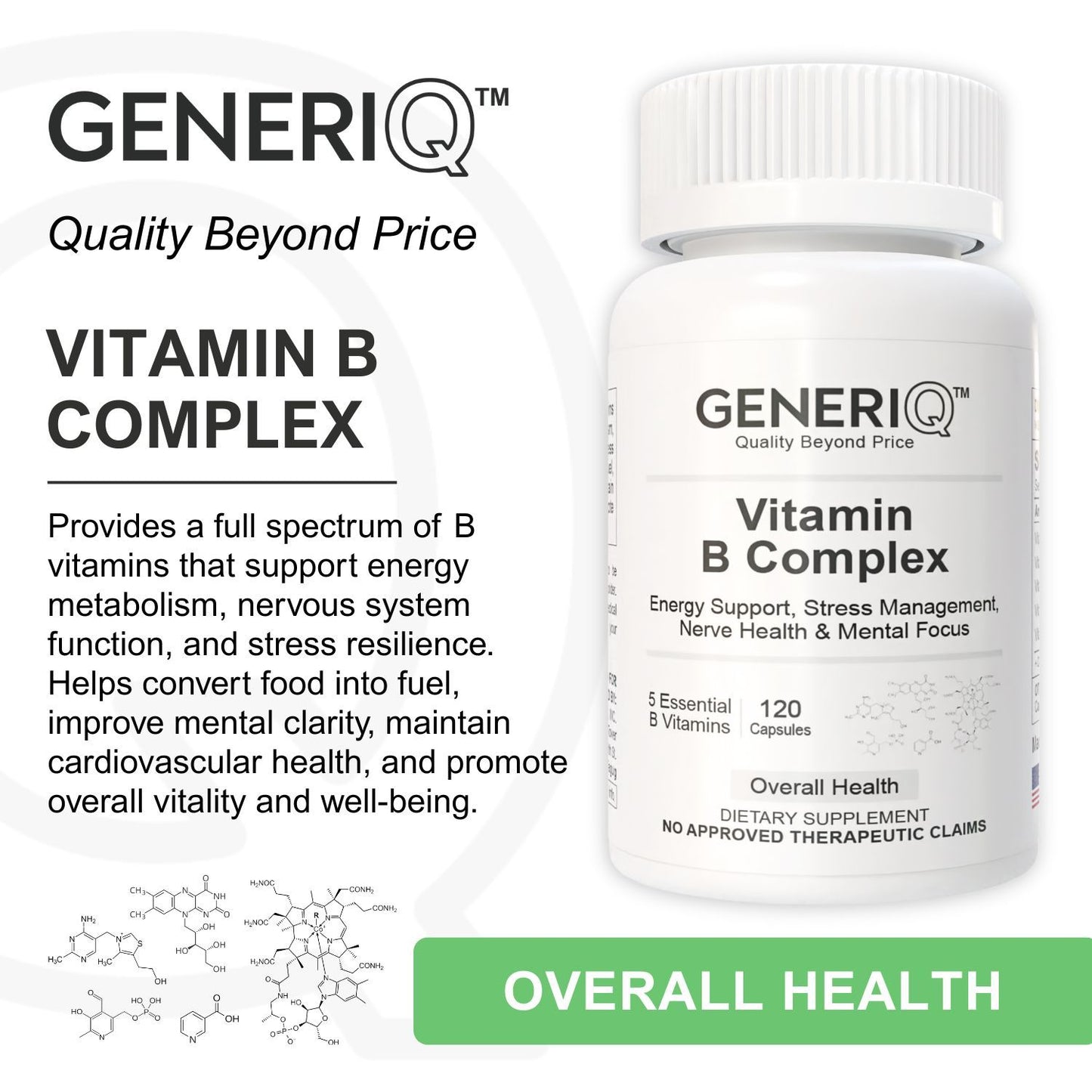 GENERIQ™ Vitamin B Complex, 200mg