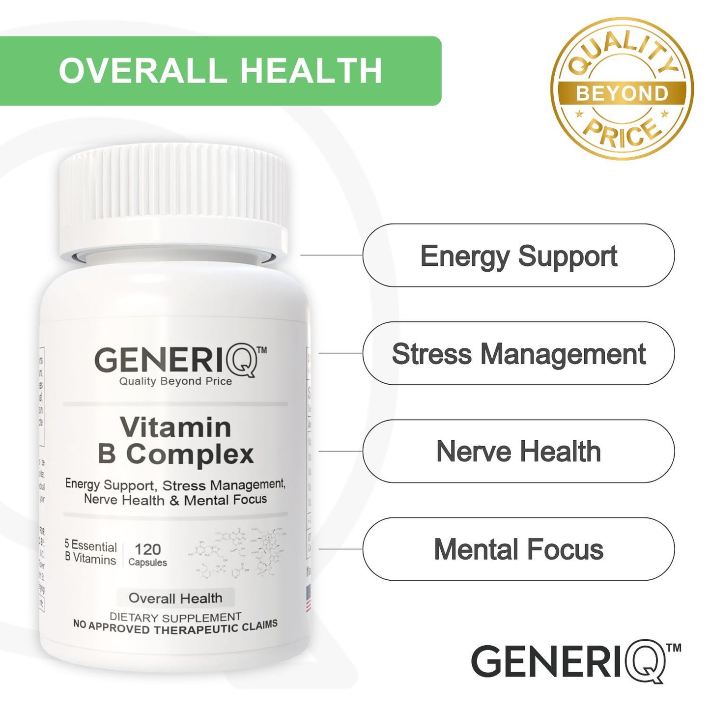 GENERIQ™ Vitamin B Complex, 200mg