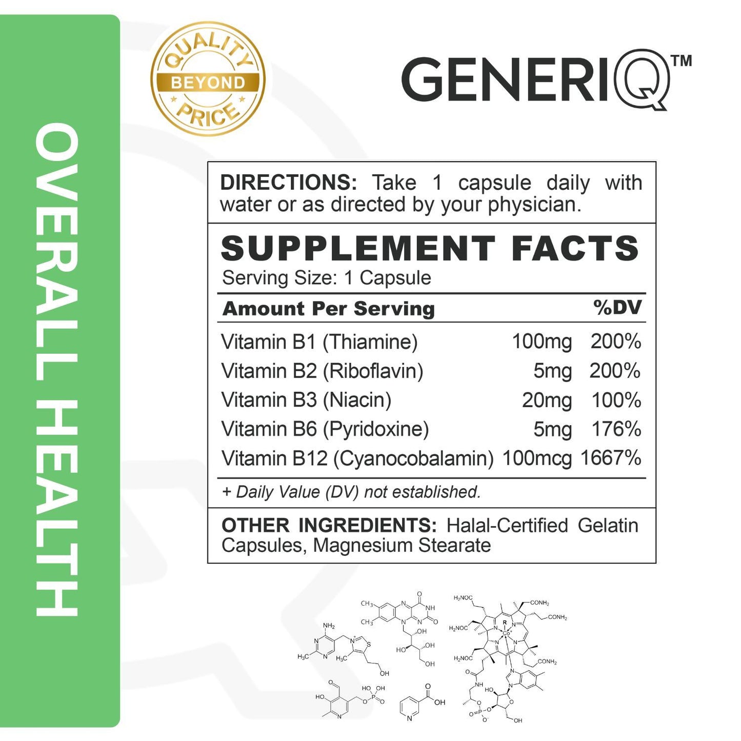GENERIQ™ Vitamin B Complex, 200mg