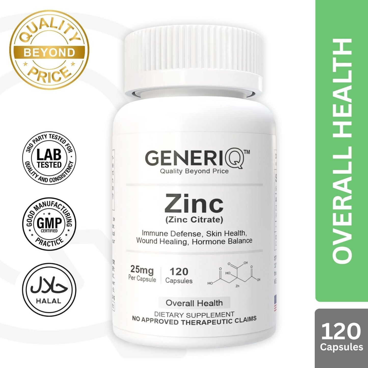 GENERIQ™ Zinc, 25mg