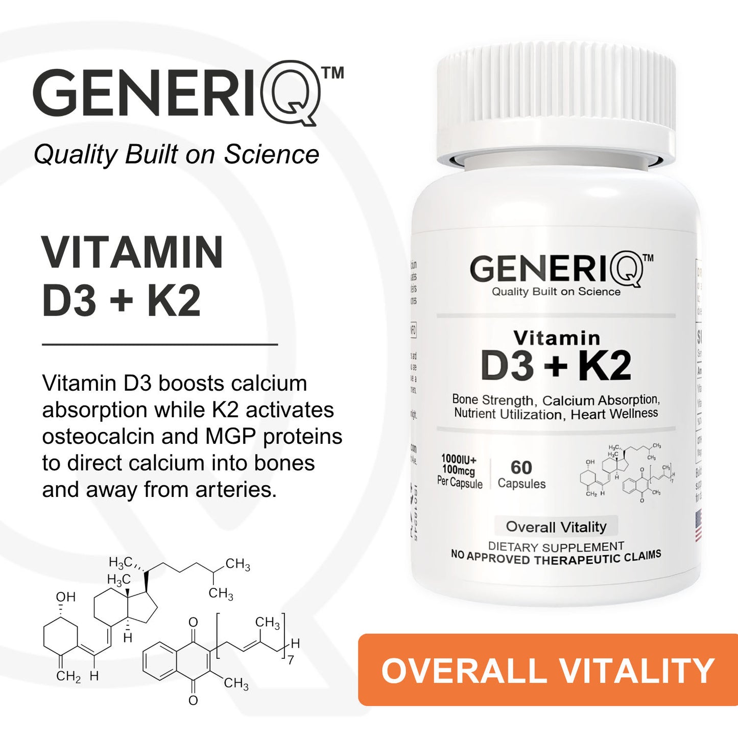 Vitamin D3 + K2