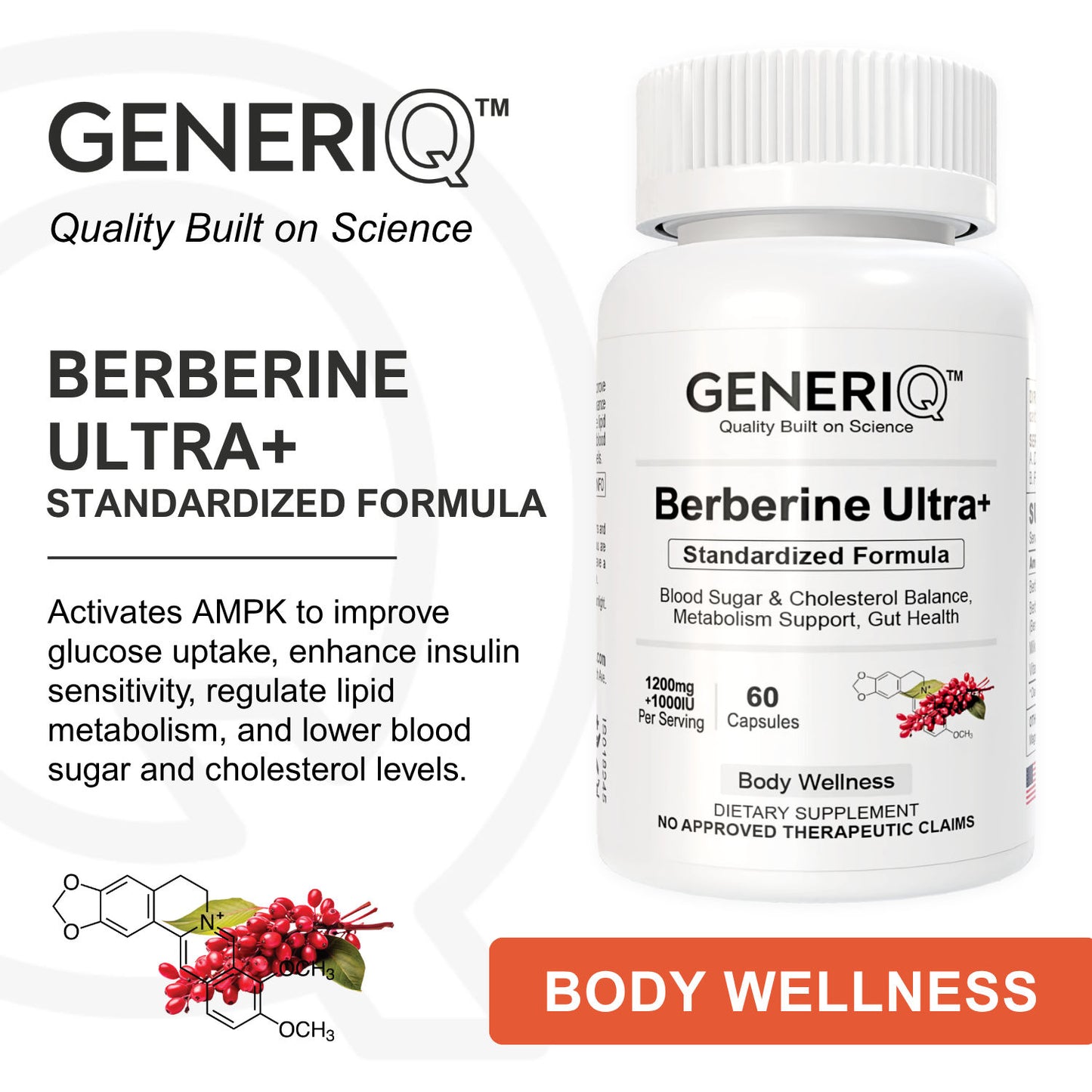 Berberine Ultra+ (Standardized Formula)
