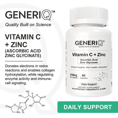 Vitamin C (Ascorbic Acid) + Zinc Glycinate