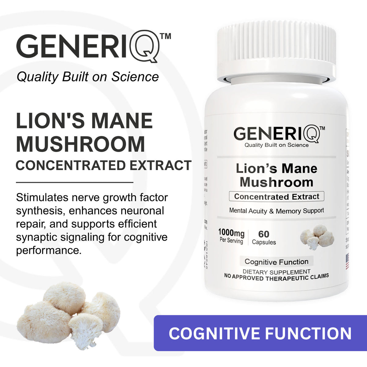 Lion’s Mane Mushroom, Concentrated Extract
