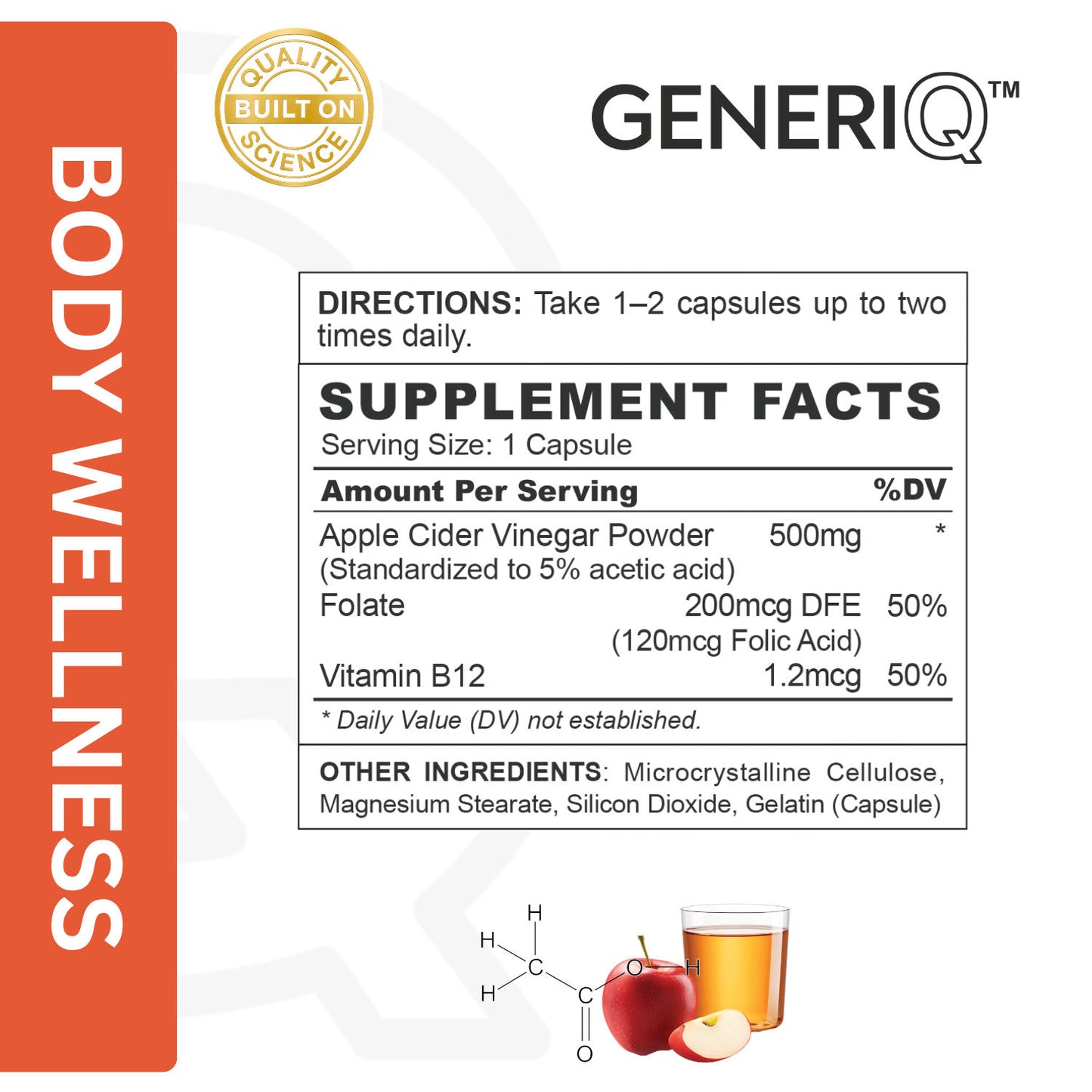 Apple Cider Vinegar+ (with Folic Acid & B12)