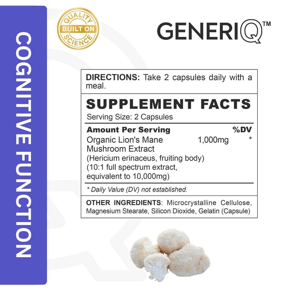 Lion’s Mane Mushroom, Concentrated Extract
