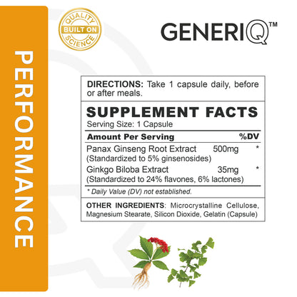 Ginseng + Ginkgo Biloba, Standardized Extract