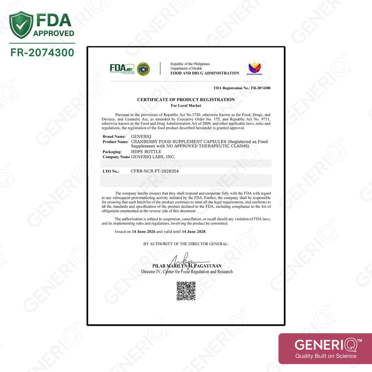 Cranberry Extract, Standardized to Proanthocyanidins